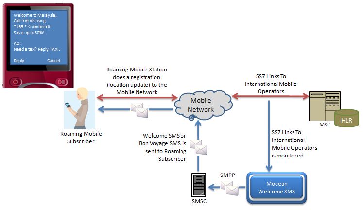 Mocean Welcome SMS process